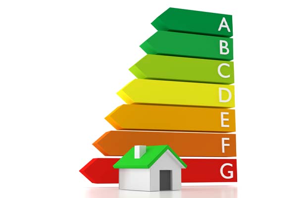 image of a energy efficiency rating chart depicting heating efficiency