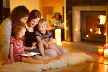 family enjoying new heating oil furnace in lehighton pa