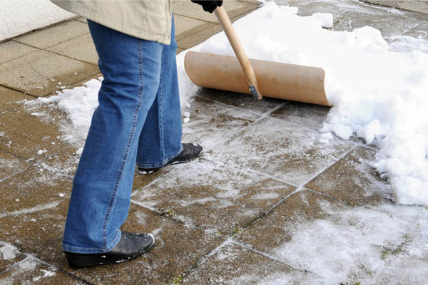 shoveling snow