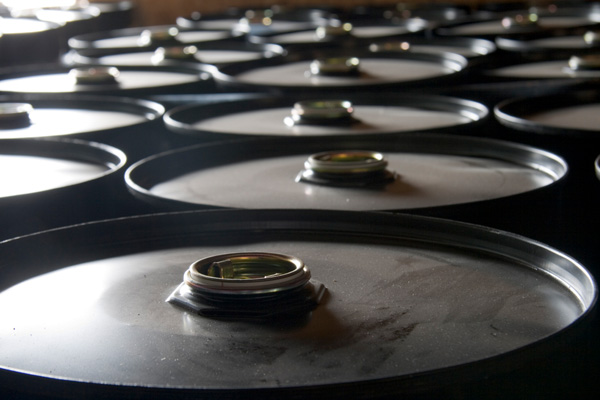 image of barrels of crude oil