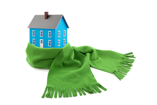 image of scarf around house depicting use of oil heat