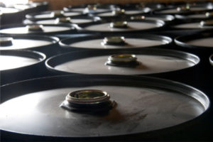 image of crude oil drums used to refine number 2 heating oil