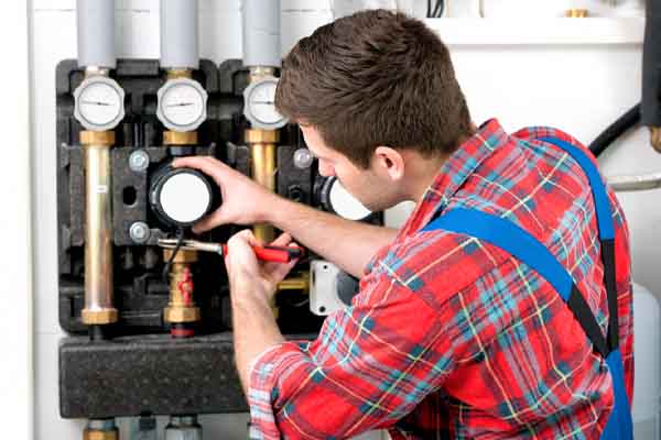 image of a boiler tune-up by an hvac contractor