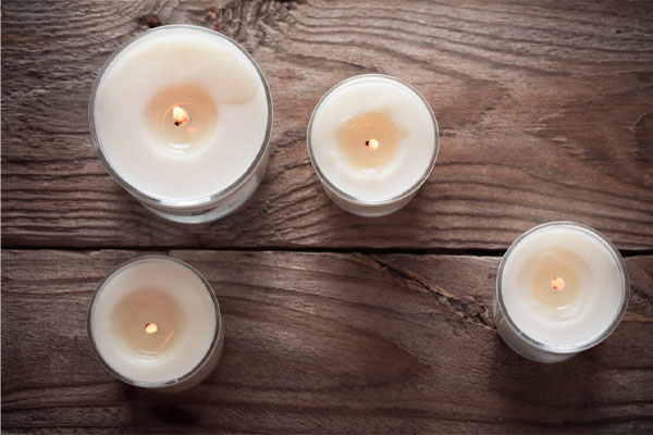 image of candles that impact iaq of home