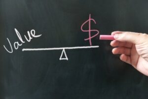 photo evaluating value vs price